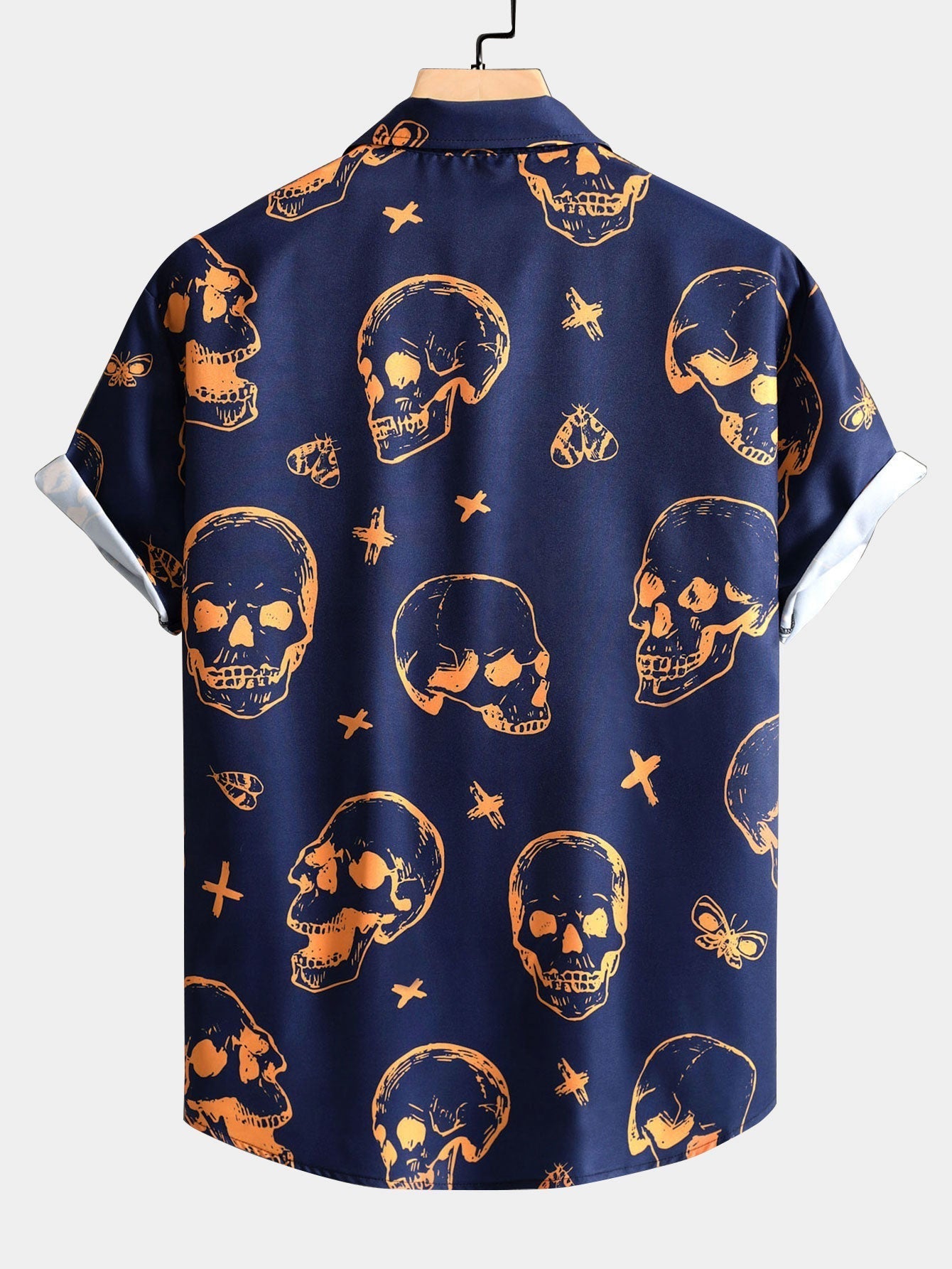 Button-Down-Mieder mit Totenkopfmuster