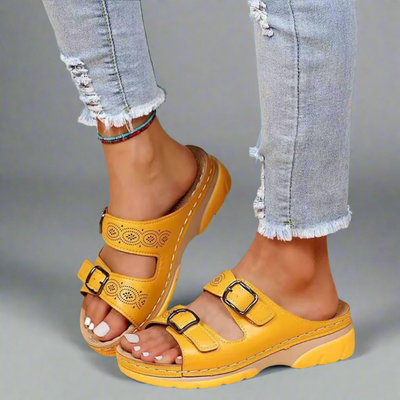 Dorothee | Wedge-Sandalen mit Doppelriemen – Komfortabel und Stilvoll