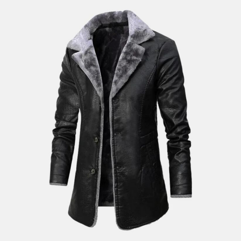 Leder-Winterjacke für Männer