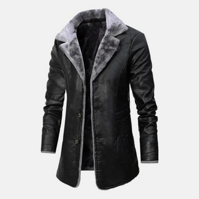 Leder-Winterjacke für Männer