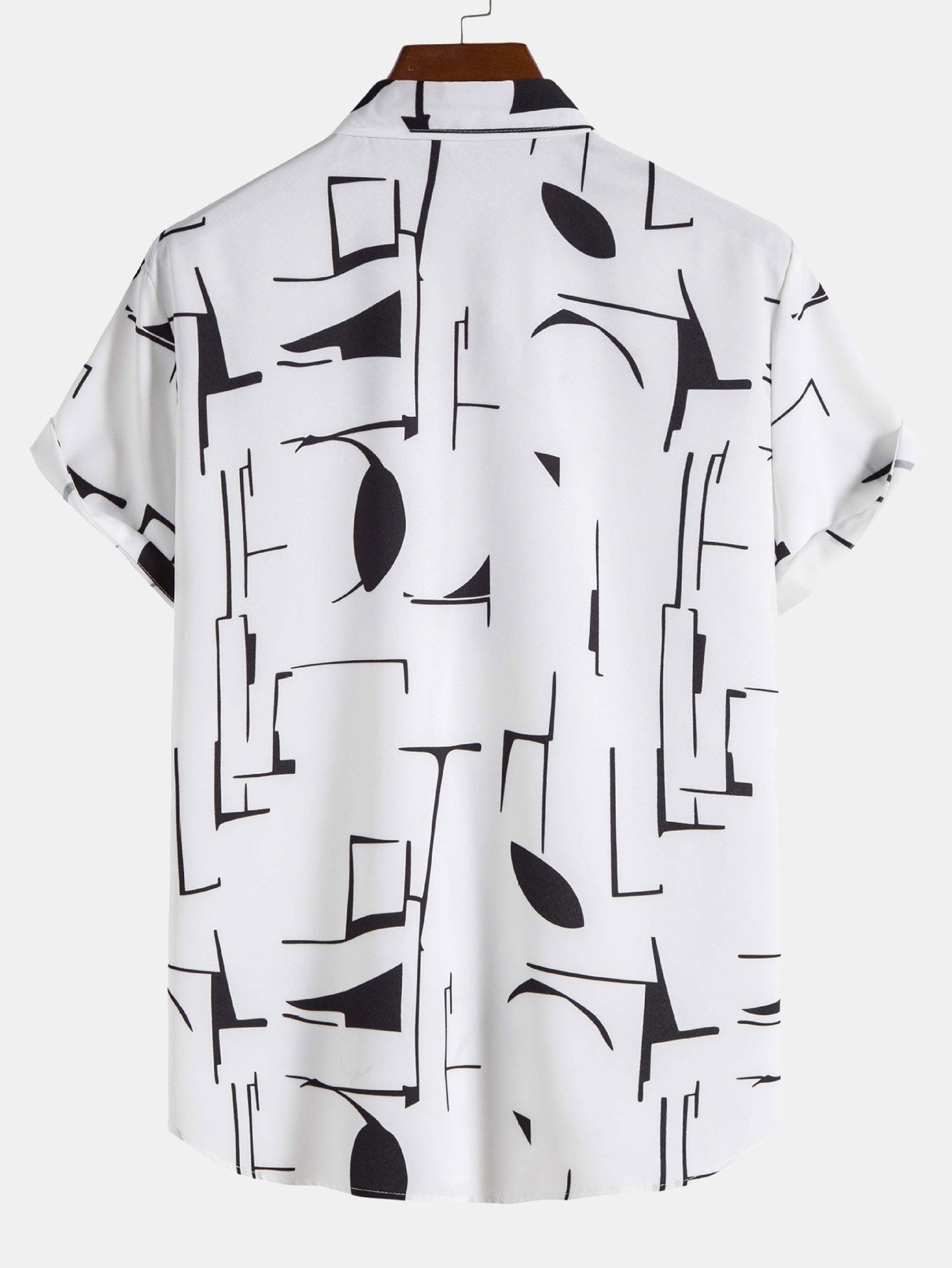 Shirt mit abstraktem Druck und Knöpfen