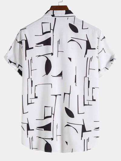 Shirt mit abstraktem Druck und Knöpfen