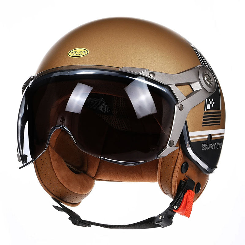 Vintage Racer Helm mit Blase