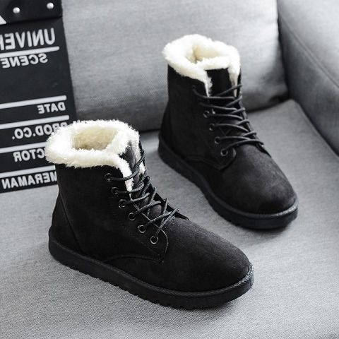 Donna – Flache Damen-Martin-Stiefel mit Schnürung