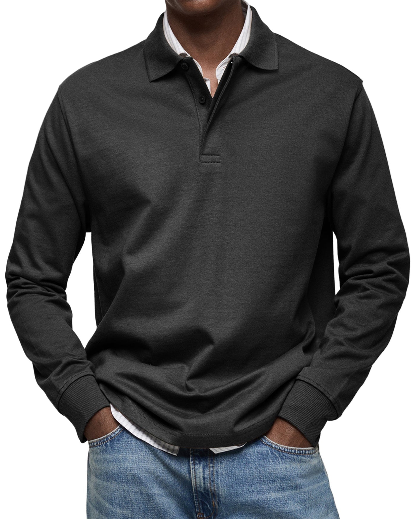 Jaro | Casual Langarm Polo-Shirt