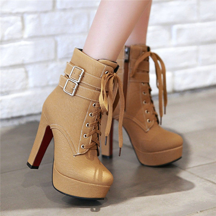 Rachael – Damenstiefel mit hohem Plateauabsatz