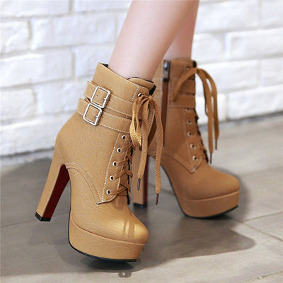 Rachael – Damenstiefel mit hohem Plateauabsatz