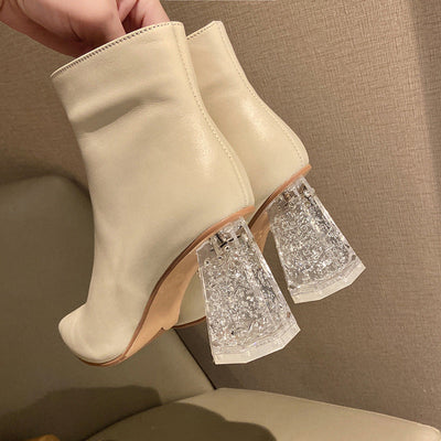 Juliet – Damen Stiefeletten mit Kristallabsatz