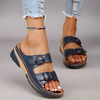 Dorothee | Wedge-Sandalen mit Doppelriemen – Komfortabel und Stilvoll