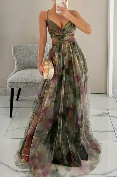 Frostine - Long floral dress