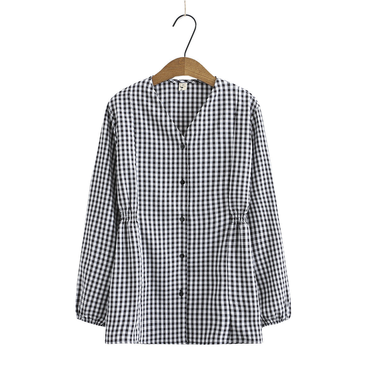 Lucy – Schmaler Damen-Plaid-Cardigan mit V-Ausschnitt und langen Ärmeln
