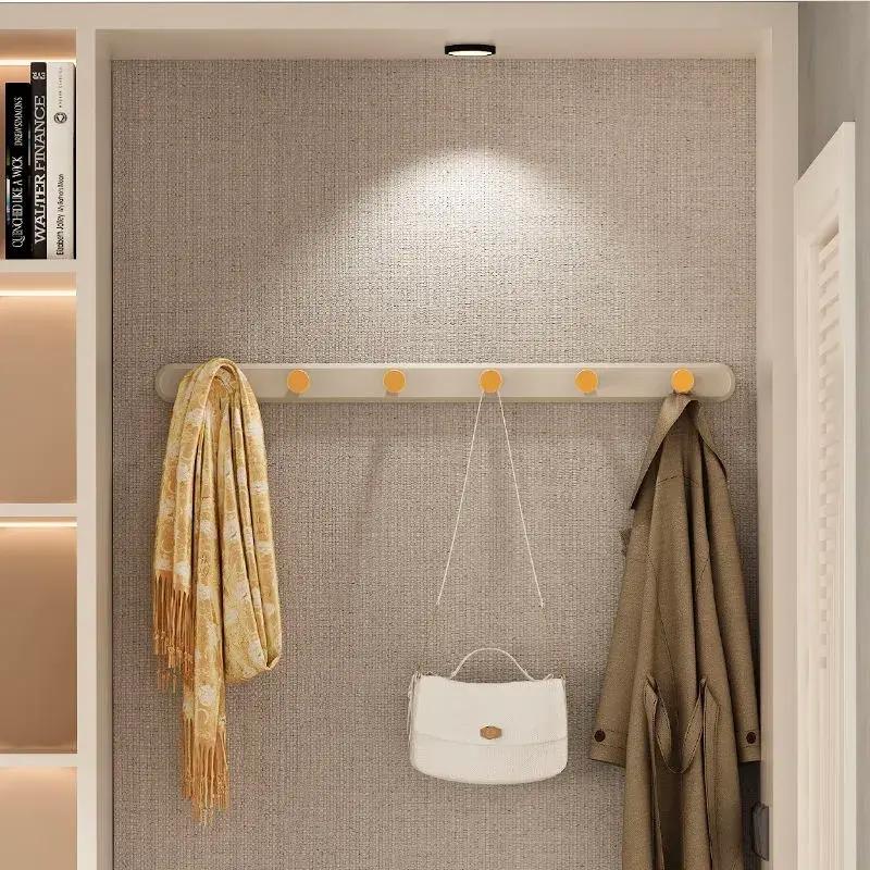 Vintage Taupe Wandgarderobe mit Haken