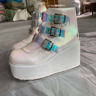 Tanya – Wedge Heel Japanische Punk Stil Damen Stiefel
