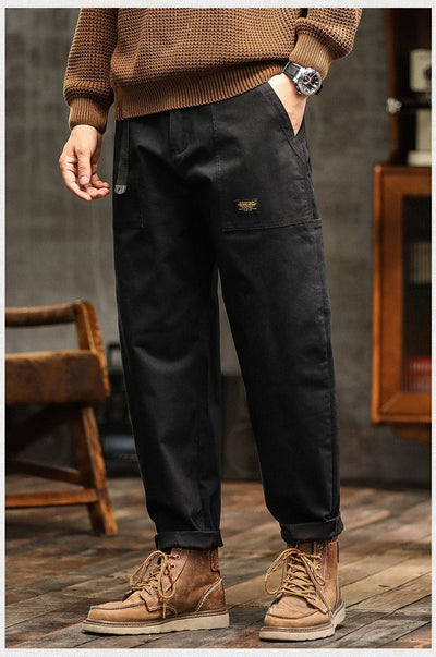 Freizeithose für Herren aus strapazierfähiger Baumwolle, gerade, im Cargo-Stil - Marcos