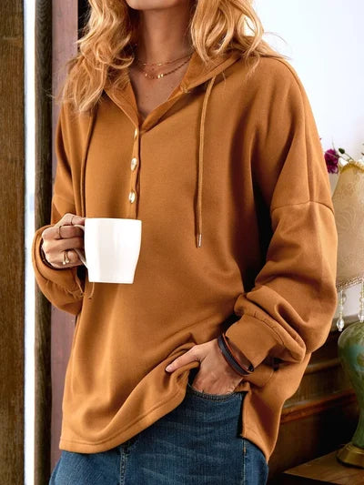 Langarm-Pullover mit Knöpfen