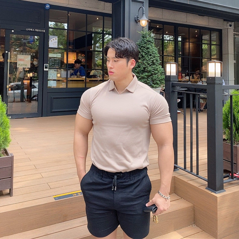 Business-T-Shirt aus Stretch-Boucle-Wolle