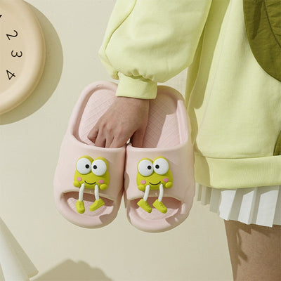 Denise – Weiche Damen-Hausschuhe mit Cartoon-Frosch