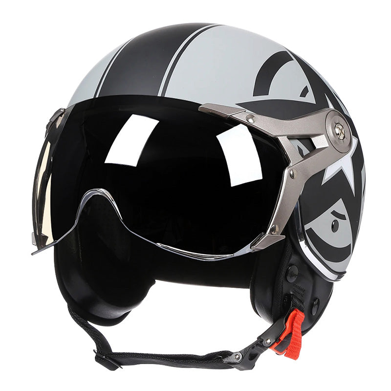 Vintage Racer Helm mit Blase