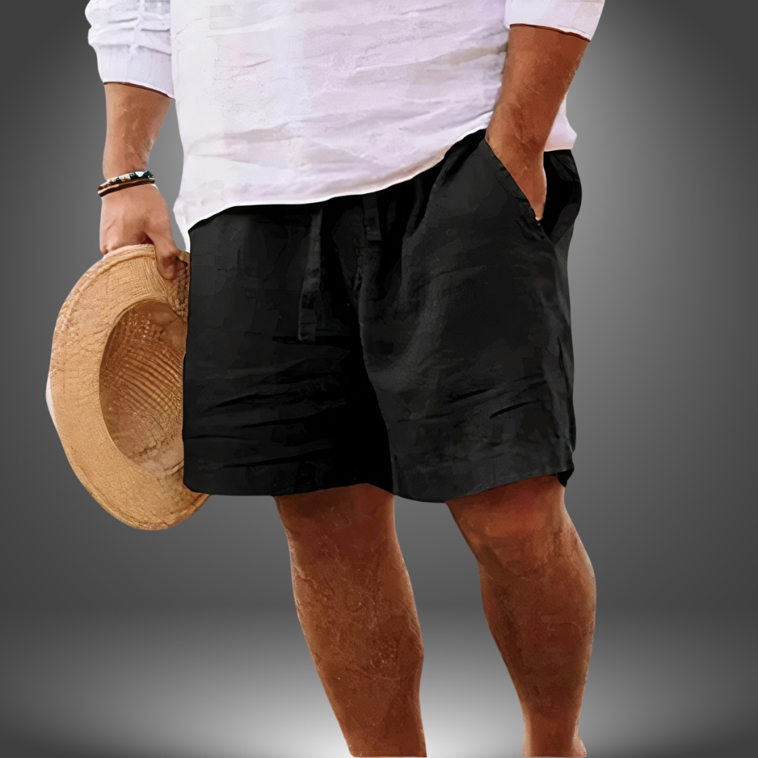 Zach | Handgefertigte kurze Leinenhosen