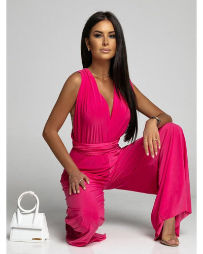 FlairFashion - Ärmelloser V‑Ausschnitt‑Jumpsuit