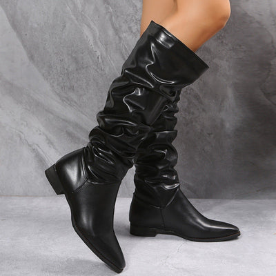 Emily – Weiße Cowboy-Stiefel mit spitzer Zehe