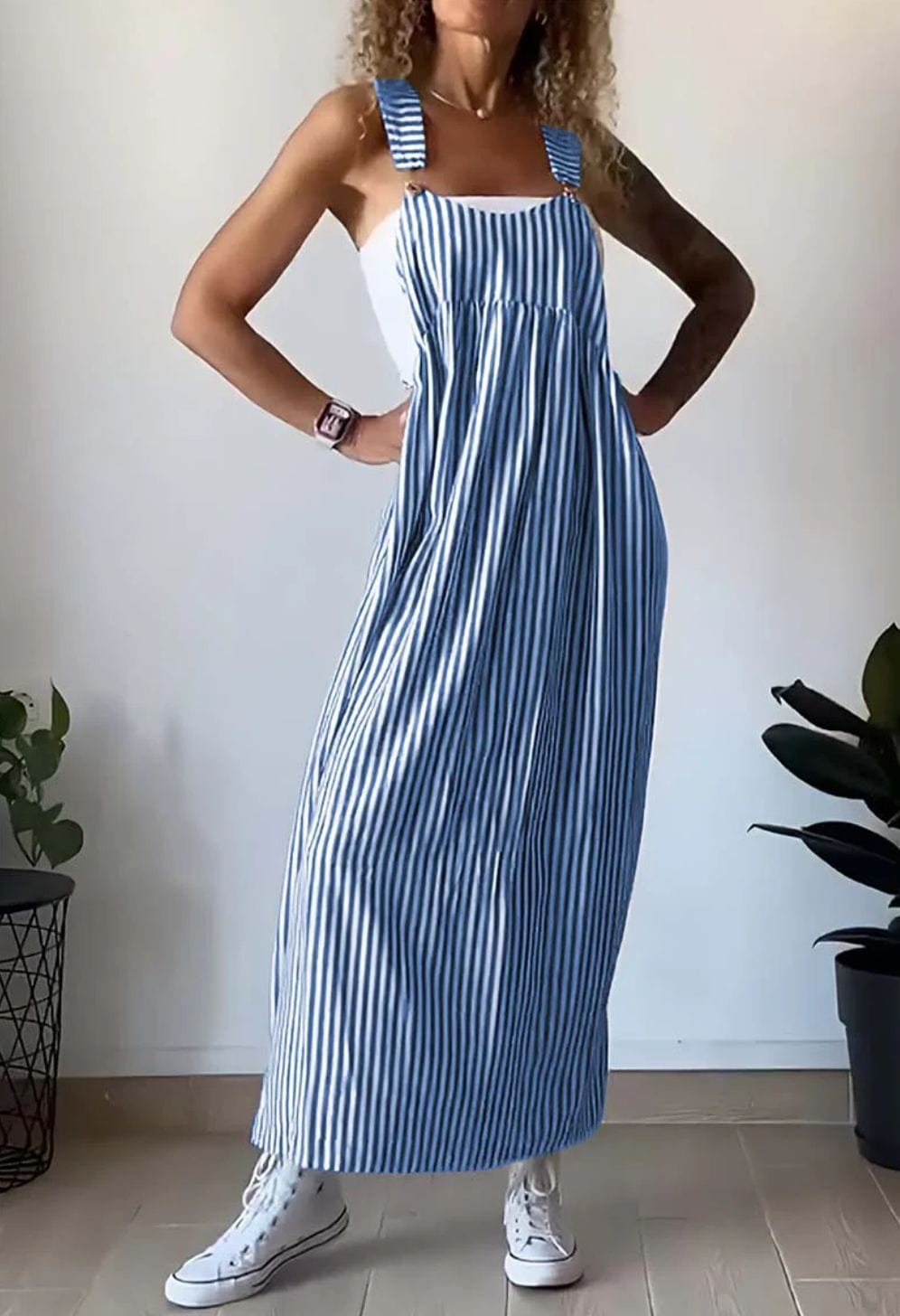 Hannelore® | Lässiges gestreiftes Jumpsuit-Kleid