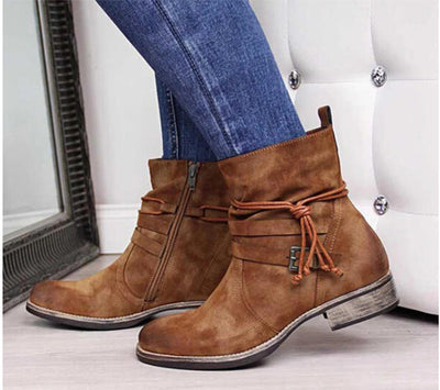 Kelly – Vegane Westernstiefeletten mit Schnalle