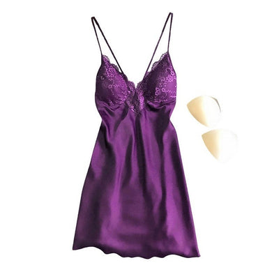 Alice – Satin Pyjama mit Spitze für Damen