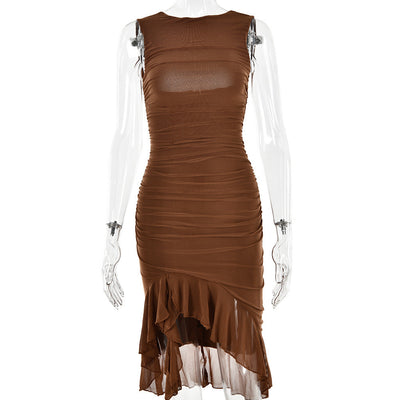 Esme – Schmaler ärmelloser Party-Club-Kleid