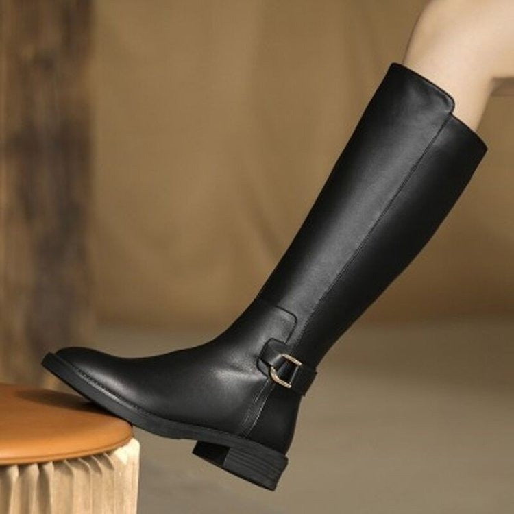 Joan – Kniehohe Damenstiefel mit Schnallen