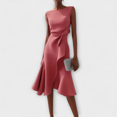 Juliette – Asymmetrisches Midikleid mit Drapierung