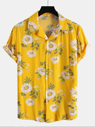 Revere Hemd mit Sonnenblumenprint