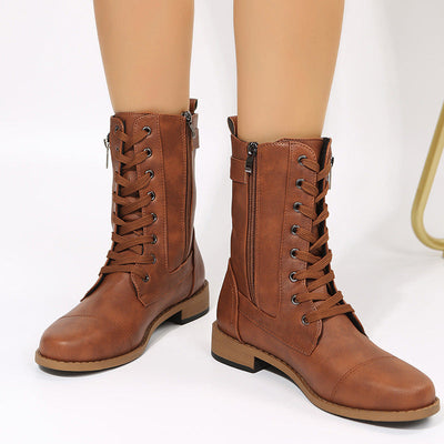 Dawn – Schnürstiefeletten mit Seitlichem Reißverschluss für Damen