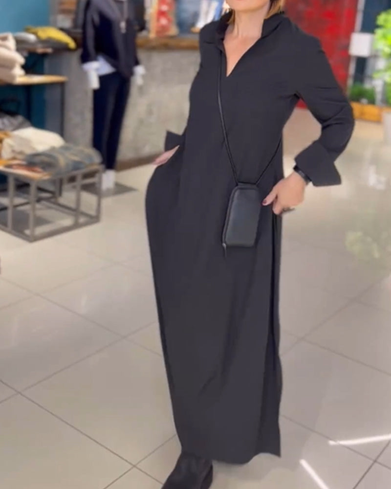 Evia™ | Weites Maxikleid mit Schlitz