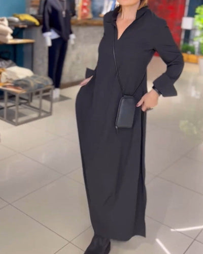 Evia™ | Weites Maxikleid mit Schlitz