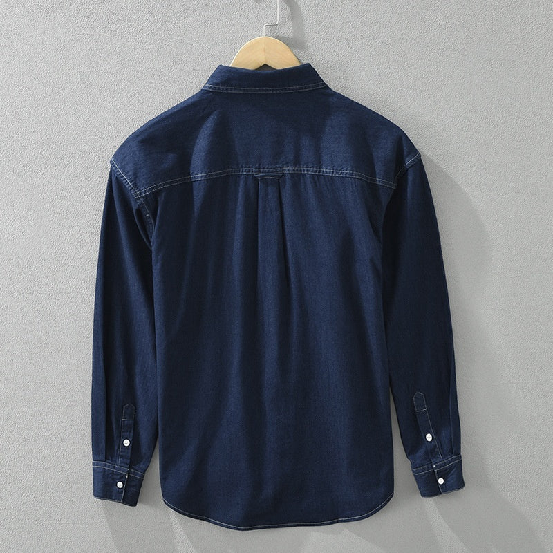 Andrea – Lässiges Denim Langarm-Top