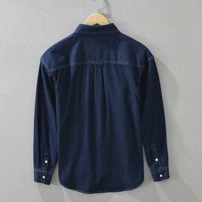 Andrea – Lässiges Denim Langarm-Top