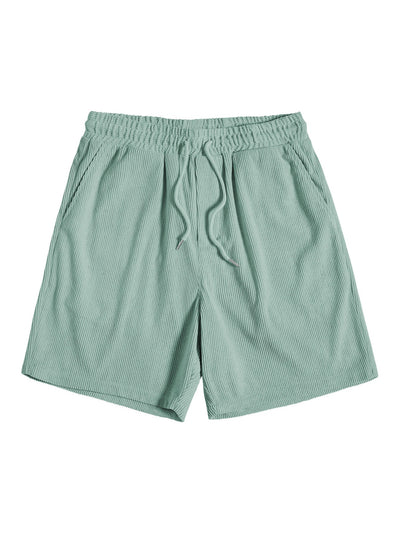 Kurzärmeliges Hemd aus Samt und Shorts mit Knopfverschluss.