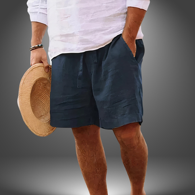 Zach | Handgefertigte kurze Leinenhosen