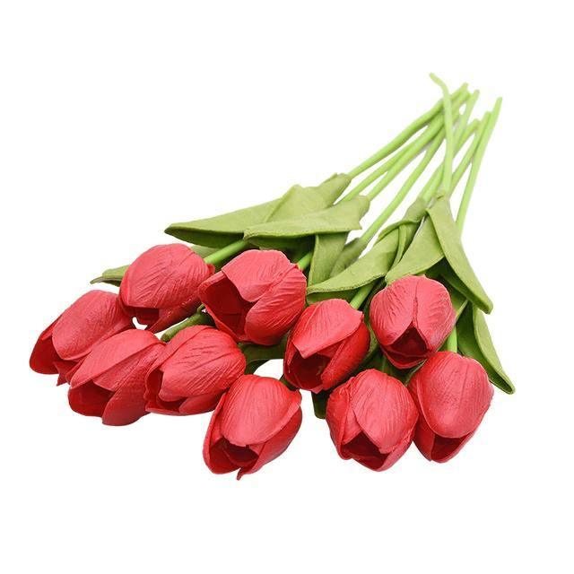 10-teilige Kunsttulpen Künstliche Blumen