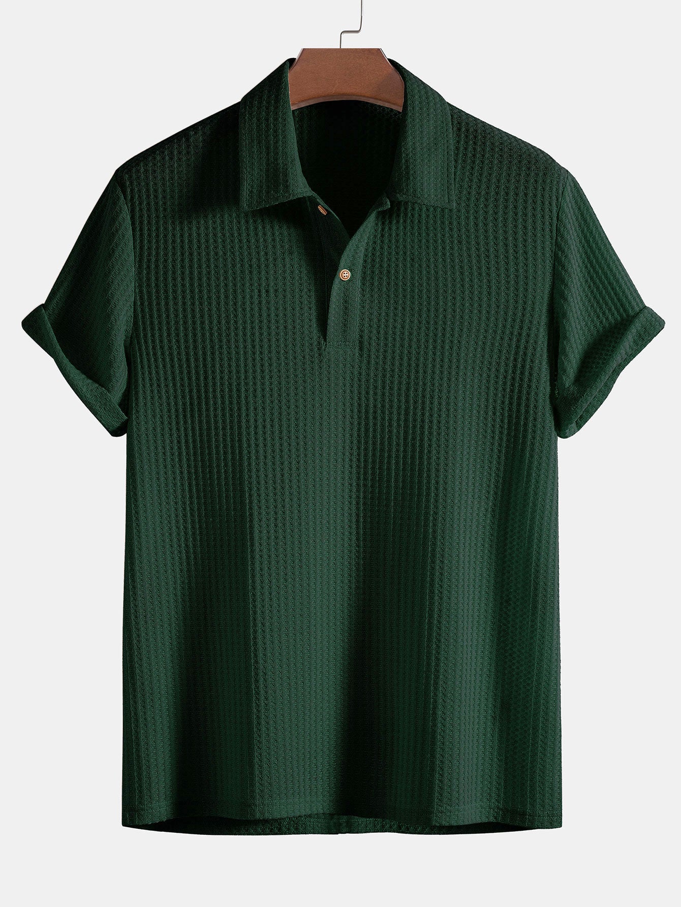 Poloshirt aus Waffelstrick
