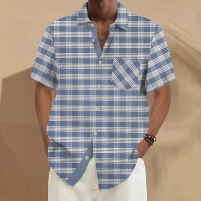 Desmond – Lässiger bedruckter Herren-Cardigan mit kurzen Ärmeln für den Sommer