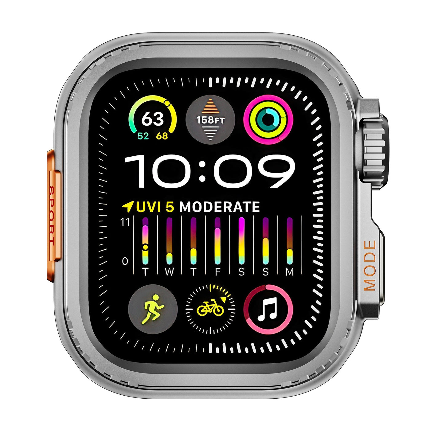 ULTRA LOOK-Robustes Titanlegierungsgehäuse für die Apple Watch
