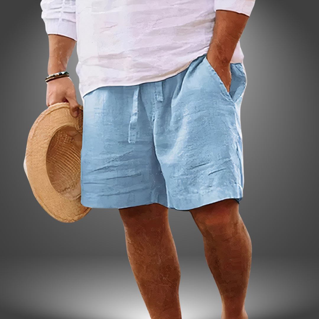 Zach | Handgefertigte kurze Leinenhosen