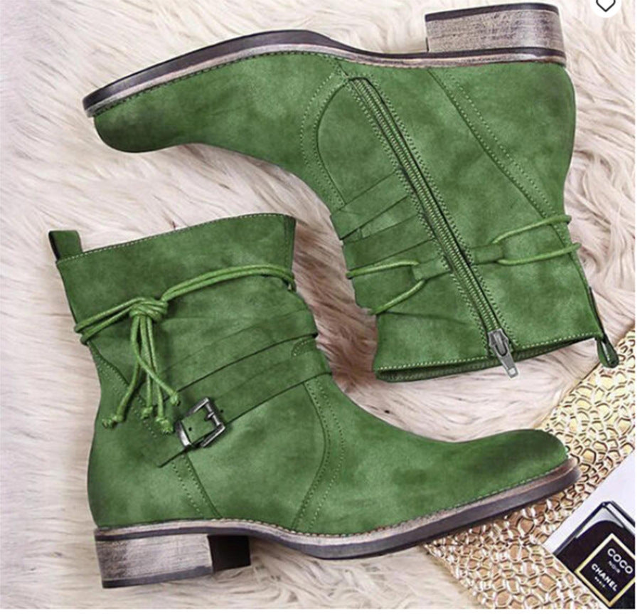 Kelly – Vegane Westernstiefeletten mit Schnalle
