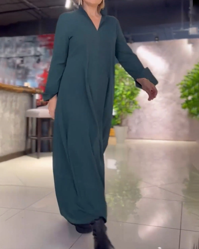 Evia™ | Weites Maxikleid mit Schlitz