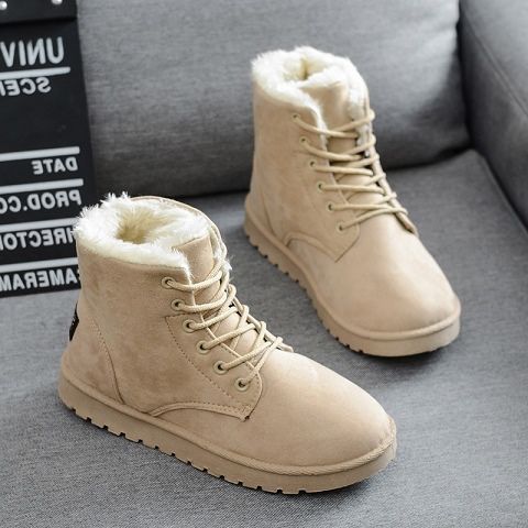 Donna – Flache Damen-Martin-Stiefel mit Schnürung