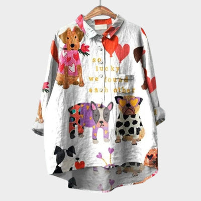Gaëlle™ | Luxuriöse Bluse mit Druck