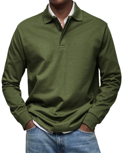 Jaro | Casual Langarm Polo-Shirt