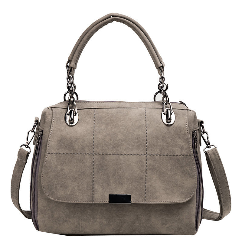 Susan – Große Schultertasche aus hochwertigem veganem Leder in Matcha-Grün